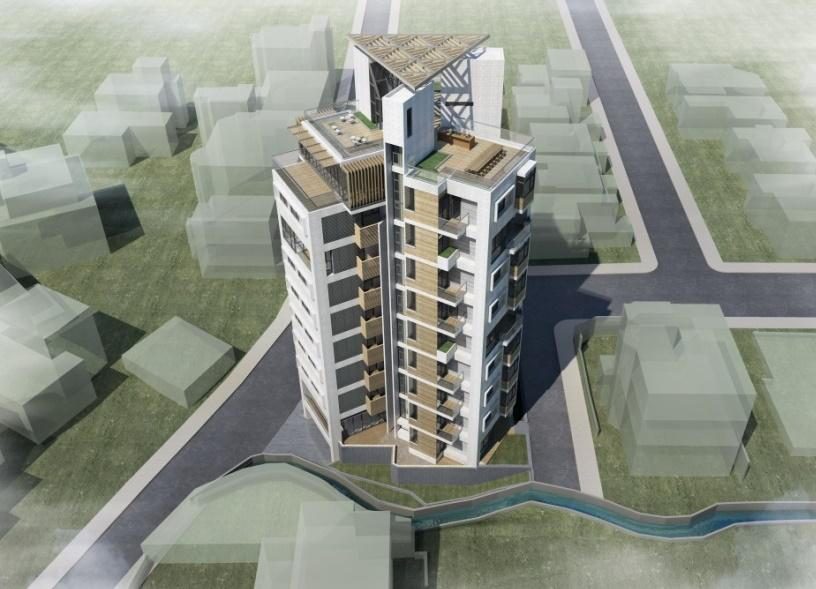 紅樹林集合住宅建築模擬圖