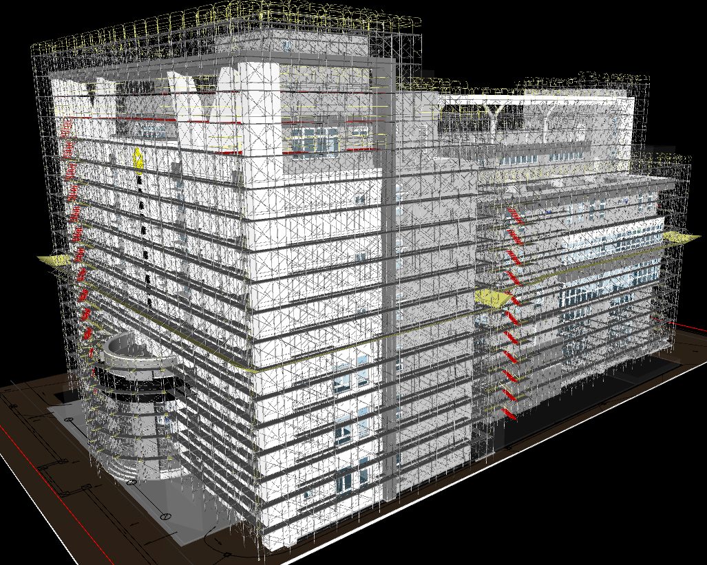 蘆洲分局施工架 BIM 模型