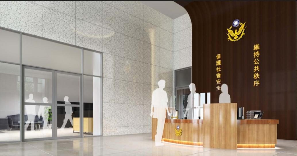 蘆洲分局門廳空間模擬圖