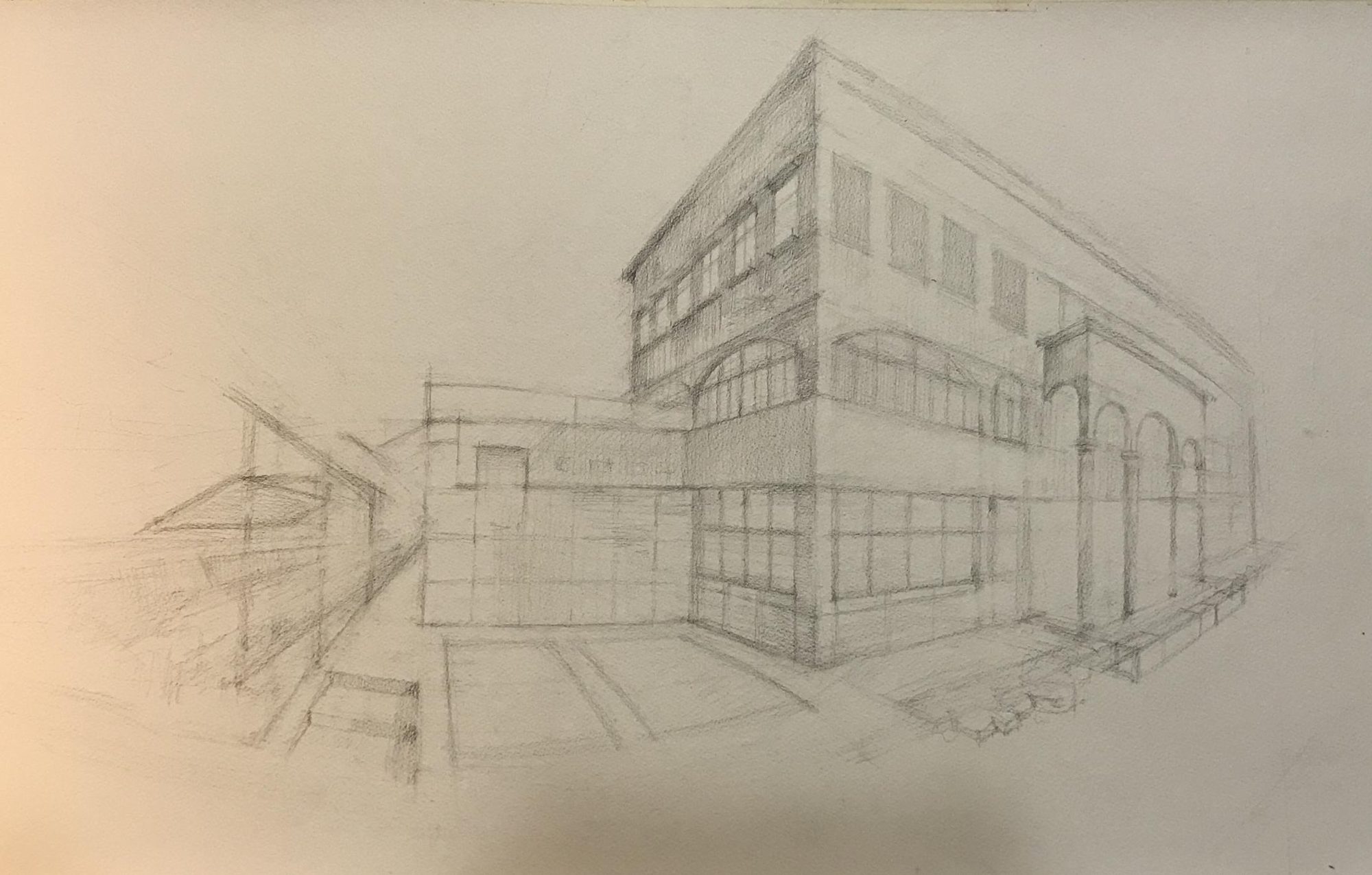建築空間手繪草圖