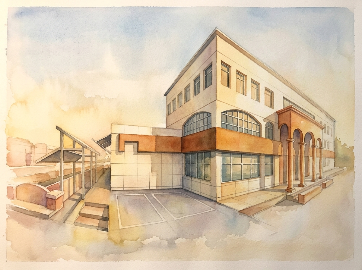 宜蘭墨默建築水彩圖
